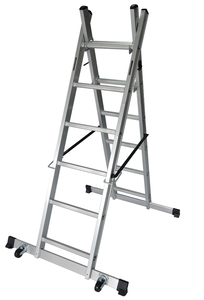 2x6 Aluminium Scaffolding Ladder A Form With 1470x405mm Platform